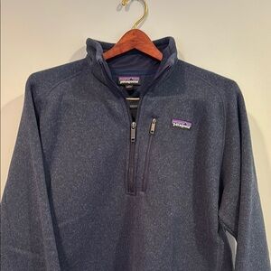 Men’s Patagonia Navy Quarter-Zip Better Sweater, size large